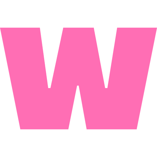 Letter W Lowercase Light Pink Transparent Icon in SVG, PNG formats