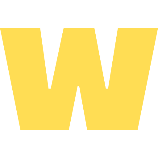 Letter W Lowercase Light Yellow Transparent Icon in SVG, PNG formats