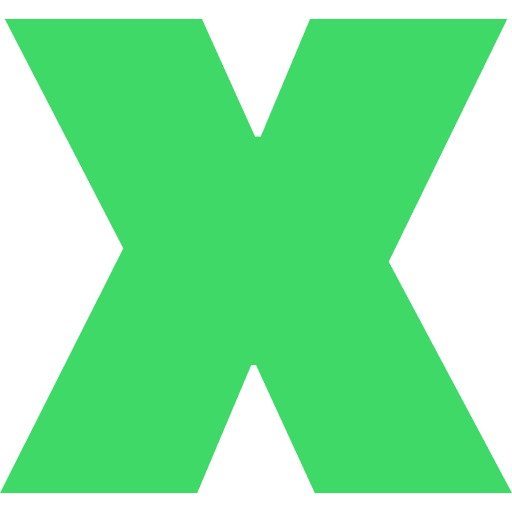 Letter X Lowercase Light Green Transparent Icon in SVG, PNG formats