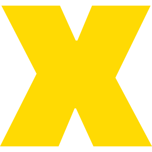 Letter X Lowercase Yellow Transparent Icon in SVG, PNG formats
