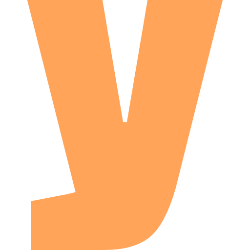 Letter Y Lowercase Light Orange Transparent Icon in SVG, PNG formats