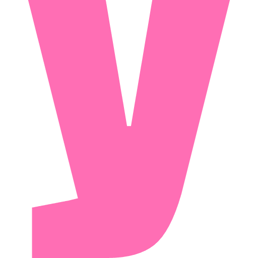 Letter Y Lowercase Light Pink Transparent Icon in SVG, PNG formats