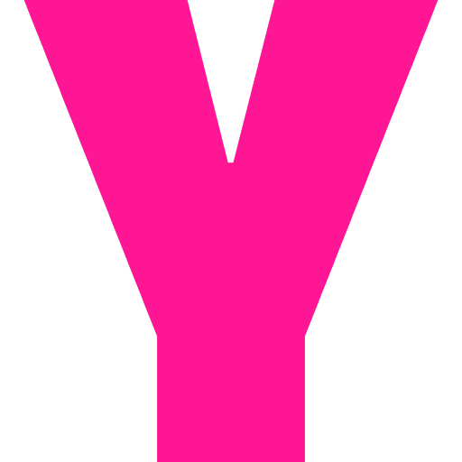 Letter Y Pink Transparent Icon in SVG, PNG formats