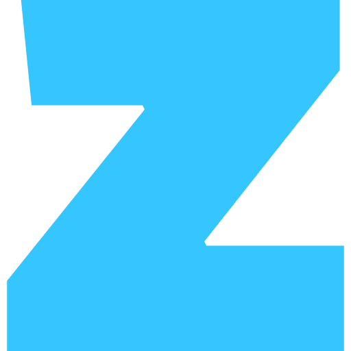 Letter Z Lowercase Light Blue Transparent Icon in SVG, PNG formats