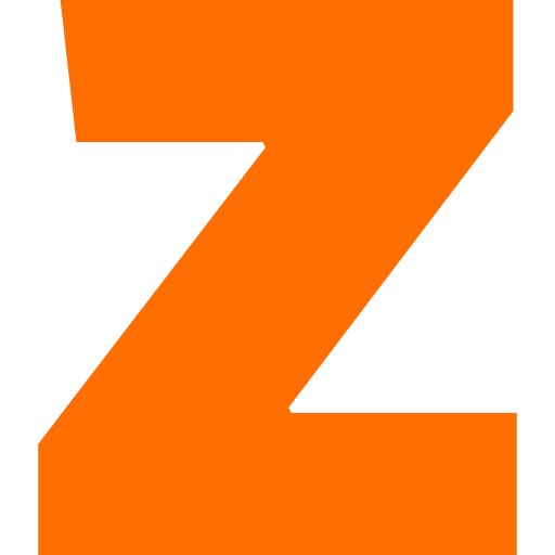 Letter Z Orange Transparent Icon in SVG, PNG formats