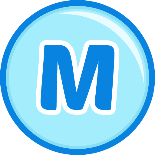 M Alphabet Round Color Icon in SVG, PNG formats