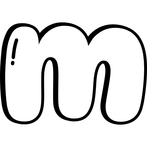 M Bubble Letter Lowercase Icon in SVG, PNG formats