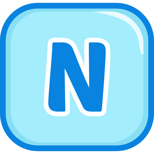 N Alphabet Square Icon in SVG, PNG formats