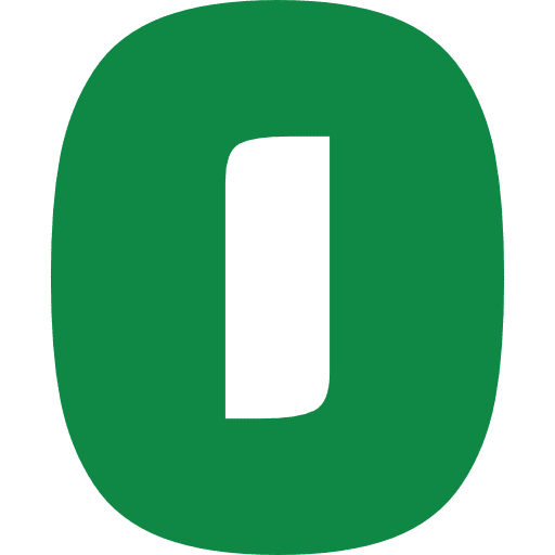 Number 0 Green Transparent Icon in SVG, PNG formats