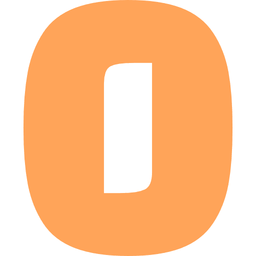 Number 0 Light Orange Transparent Icon in SVG, PNG formats