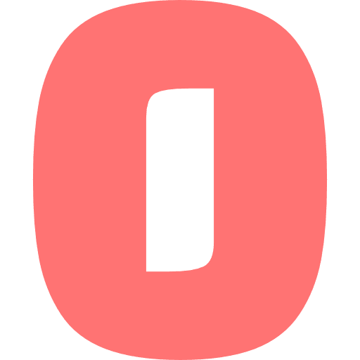 Number 0 Light Red Transparent Icon in SVG, PNG formats