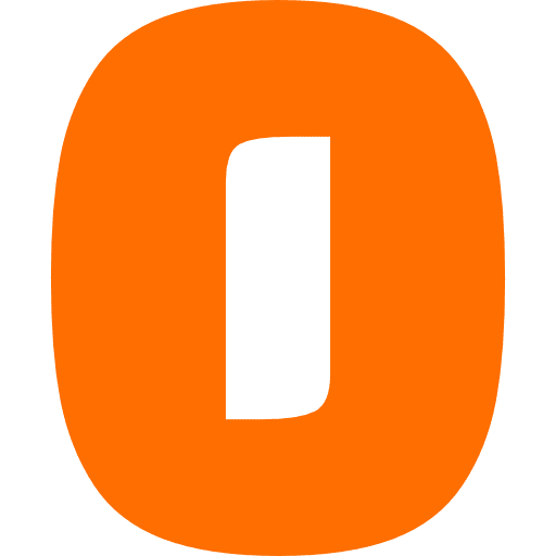Number 0 Orange Transparent Icon in SVG, PNG formats