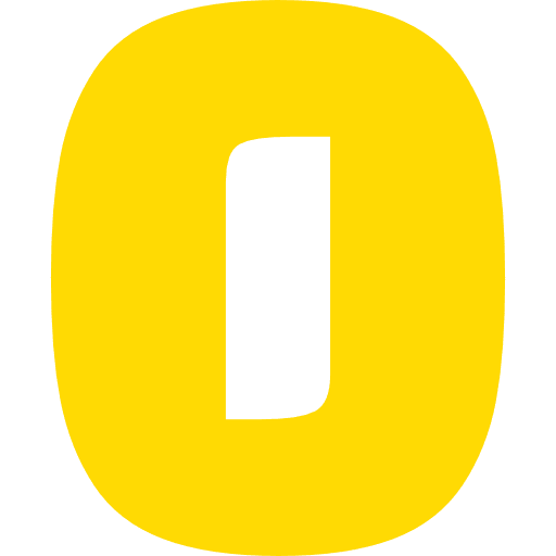 Number 0 Yellow Transparent Icon in SVG, PNG formats