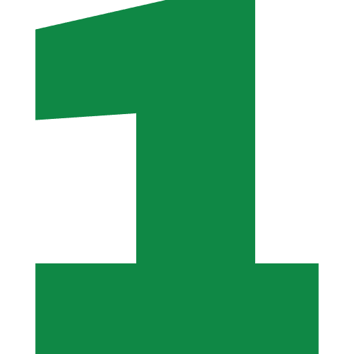 Number 1 Green Transparent Icon in SVG, PNG formats