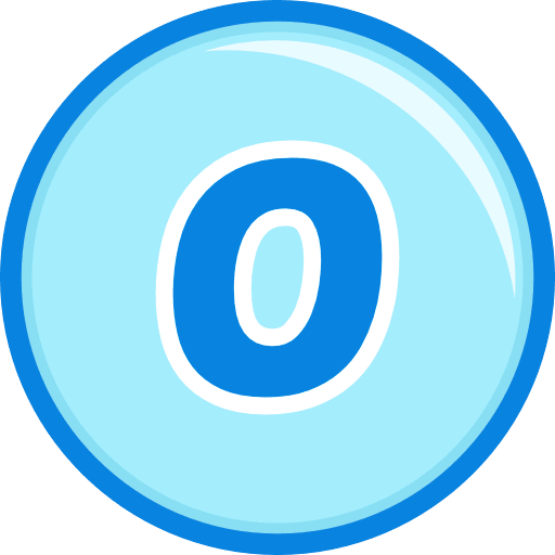 O Alphabet Round Color Icon in SVG, PNG formats