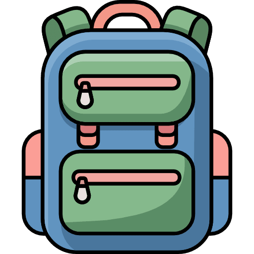 School Backpack Icon in SVG, PNG formats
