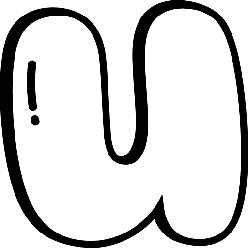 U Bubble Letter Lowercase Icon in SVG, PNG formats