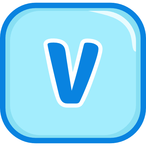 V Alphabet Square Icon in SVG, PNG formats