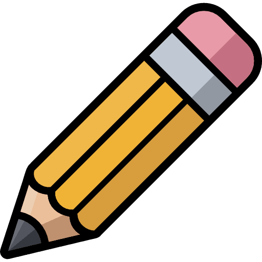 Wooden Yellow Pencil Icon in SVG, PNG formats