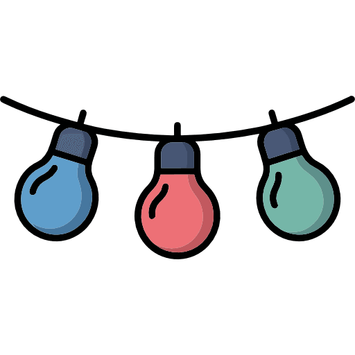 Decorative Festival Lights Icon in SVG, PNG formats