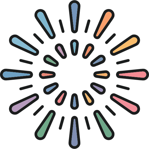 Decorative Fireworks Burst Icon in SVG, PNG formats