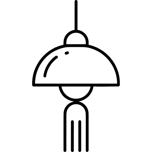 Decorative Hanging Lamp Outline Icon in SVG, PNG formats