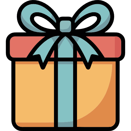 Gift Box With Ribbon Bow Tied Icon in SVG, PNG formats