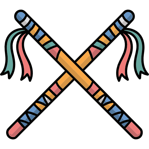 Navratri Garba Dandiya Sticks Icon in SVG, PNG formats