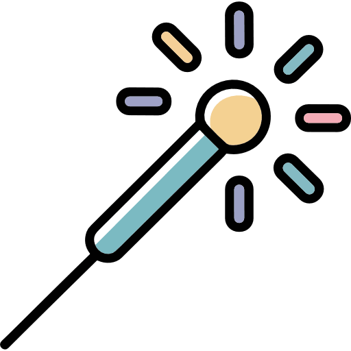 Sparkler Firework Stick Icon in SVG, PNG formats