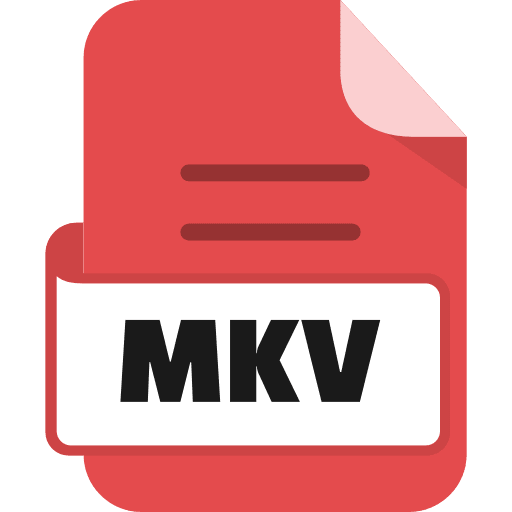File MKV Color Red Icon in SVG, PNG formats