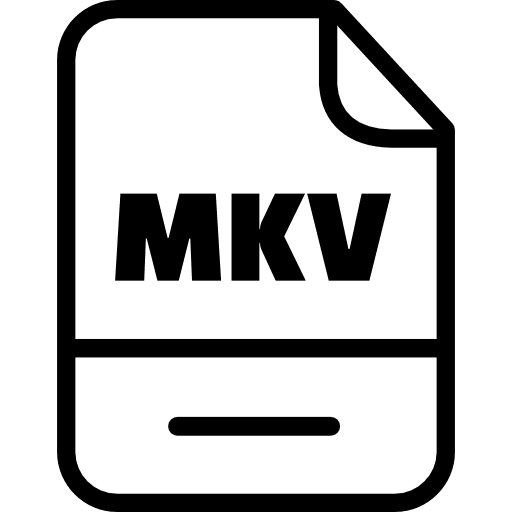 MKV File Outline Icon in SVG, PNG formats