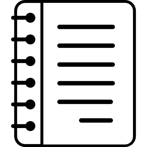 Spiral Notebook Black Icon in SVG, PNG formats