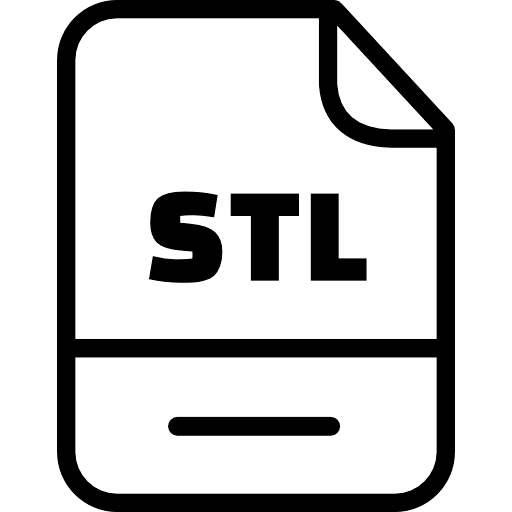 STL File Outline Icon in SVG, PNG formats