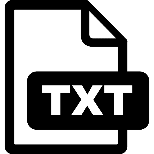 TXT File Icon in SVG, PNG formats