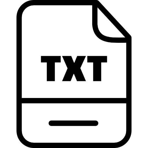 TXT File Outline Icon in SVG, PNG formats