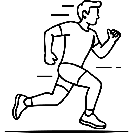 Man Running Outline Icon in SVG, PNG formats