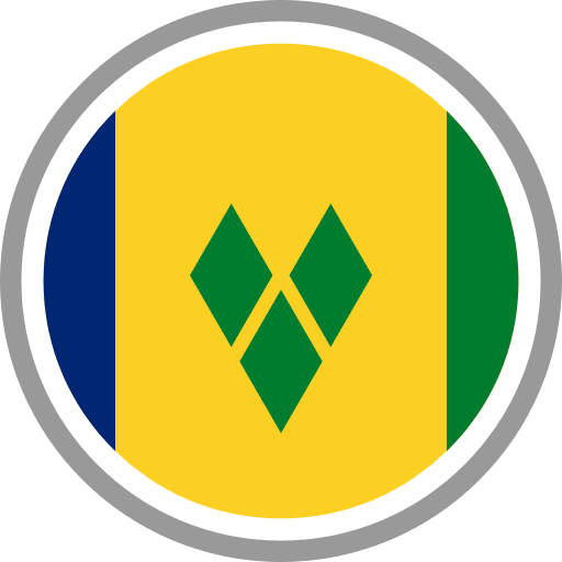 Saint Vincent And The Grenadines Flag Round Circle Icon in SVG, PNG formats