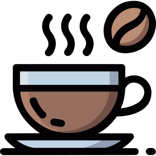Dark Coffee Cup With Bold Bean Icon in SVG, PNG formats