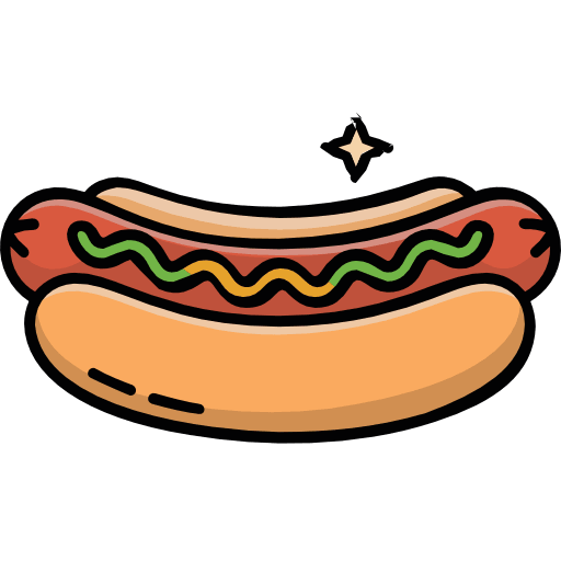 Hot Dog With Sauce On Top Icon in SVG, PNG formats