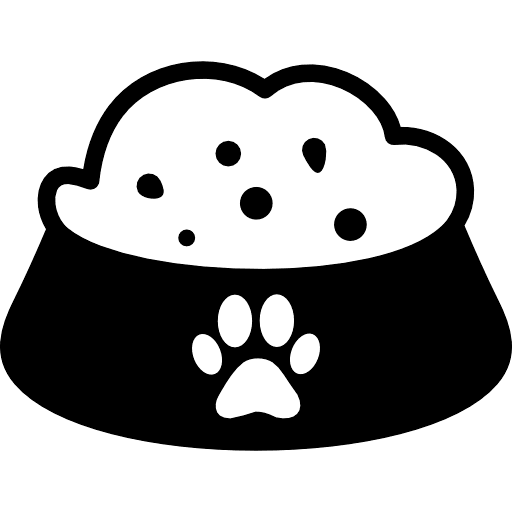 Pet Feeding Bowl Black Icon in SVG, PNG formats