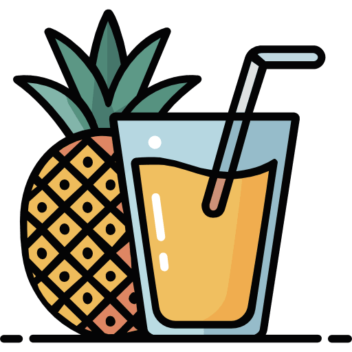 Pineapple Juice Glass Icon in SVG, PNG formats
