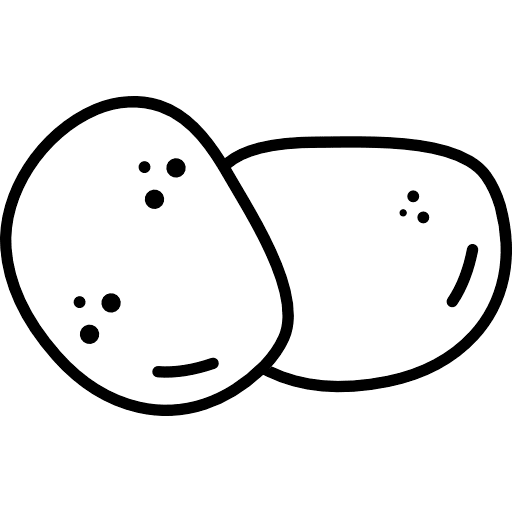 Potato Outline Icon in SVG, PNG formats