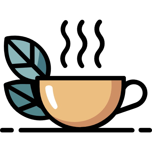 Teacup Tea Leaf Icon in SVG, PNG formats