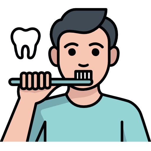 Man Brushing Teeth Icon in SVG, PNG formats