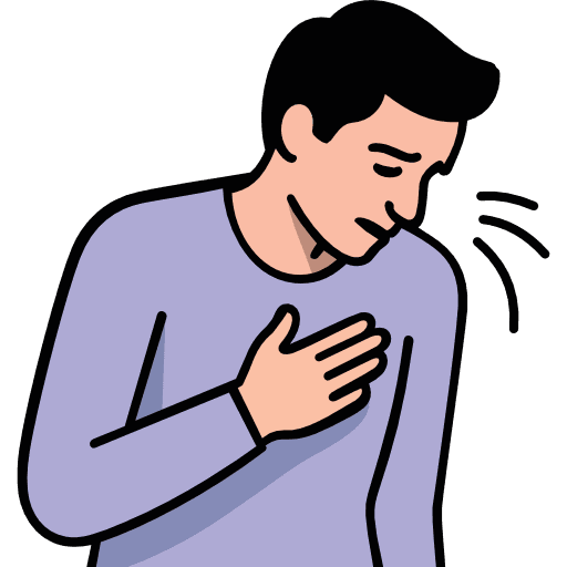 Person Difficulty Breathing Icon in SVG, PNG formats