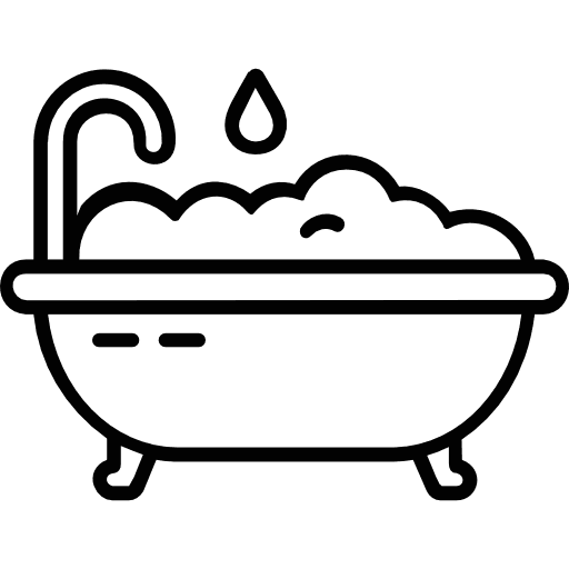 Bathtub Outline Icon in SVG, PNG formats