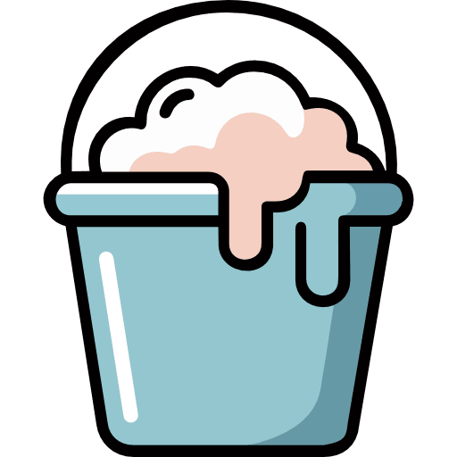 Bucket Filled With Soapy Foam Icon in SVG, PNG formats