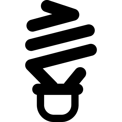 CFL Bulb Icon in SVG, PNG formats