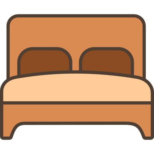 Double Bed Color Icon in SVG, PNG formats