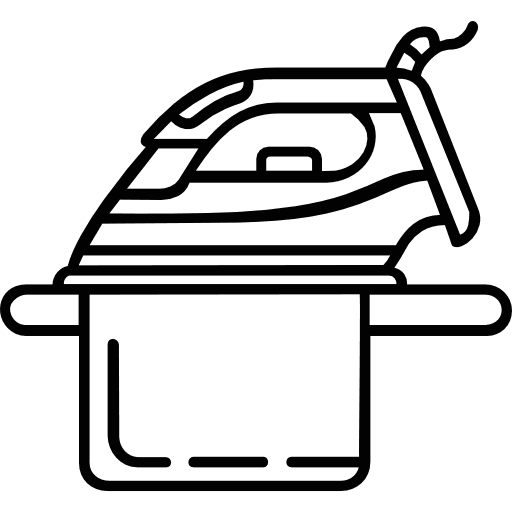Iron Pressing Outline Icon in SVG, PNG formats